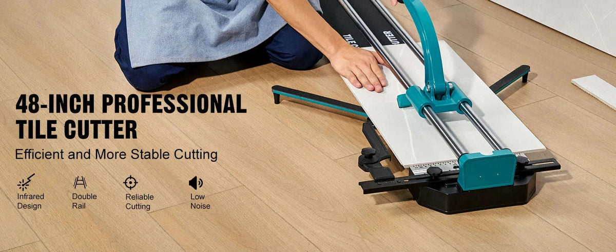 Manual Tile Cutter for Porcelain and Ceramic Tiles with Tungsten Carbide Cutting Wheel and Infrared Positioning-1.2mDoubleRails / Poland