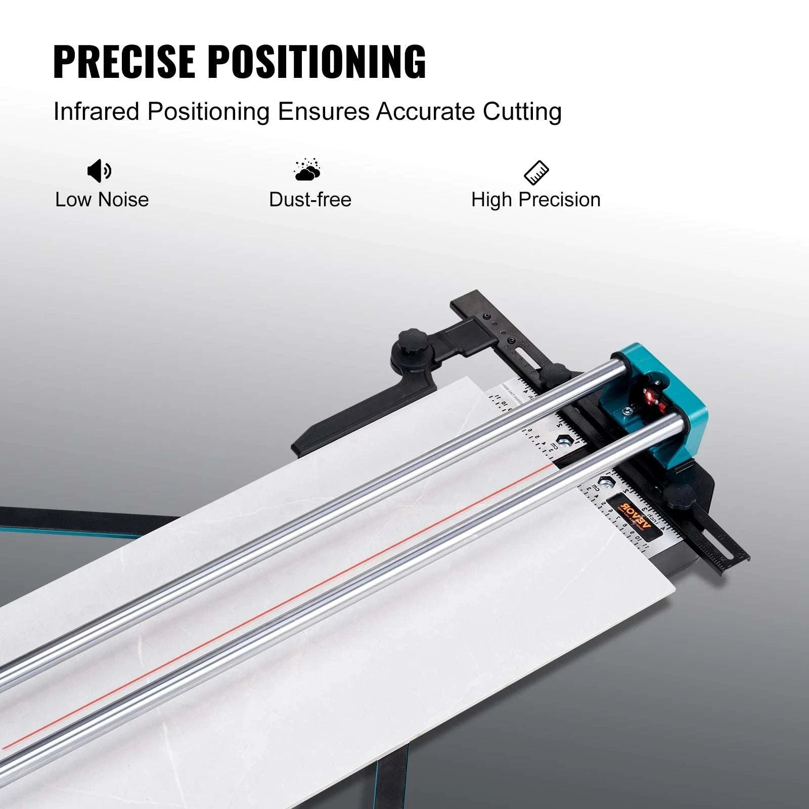 Manual Tile Cutter with Laser Guide & Support Feet for Precise Cuts-31inch / United States