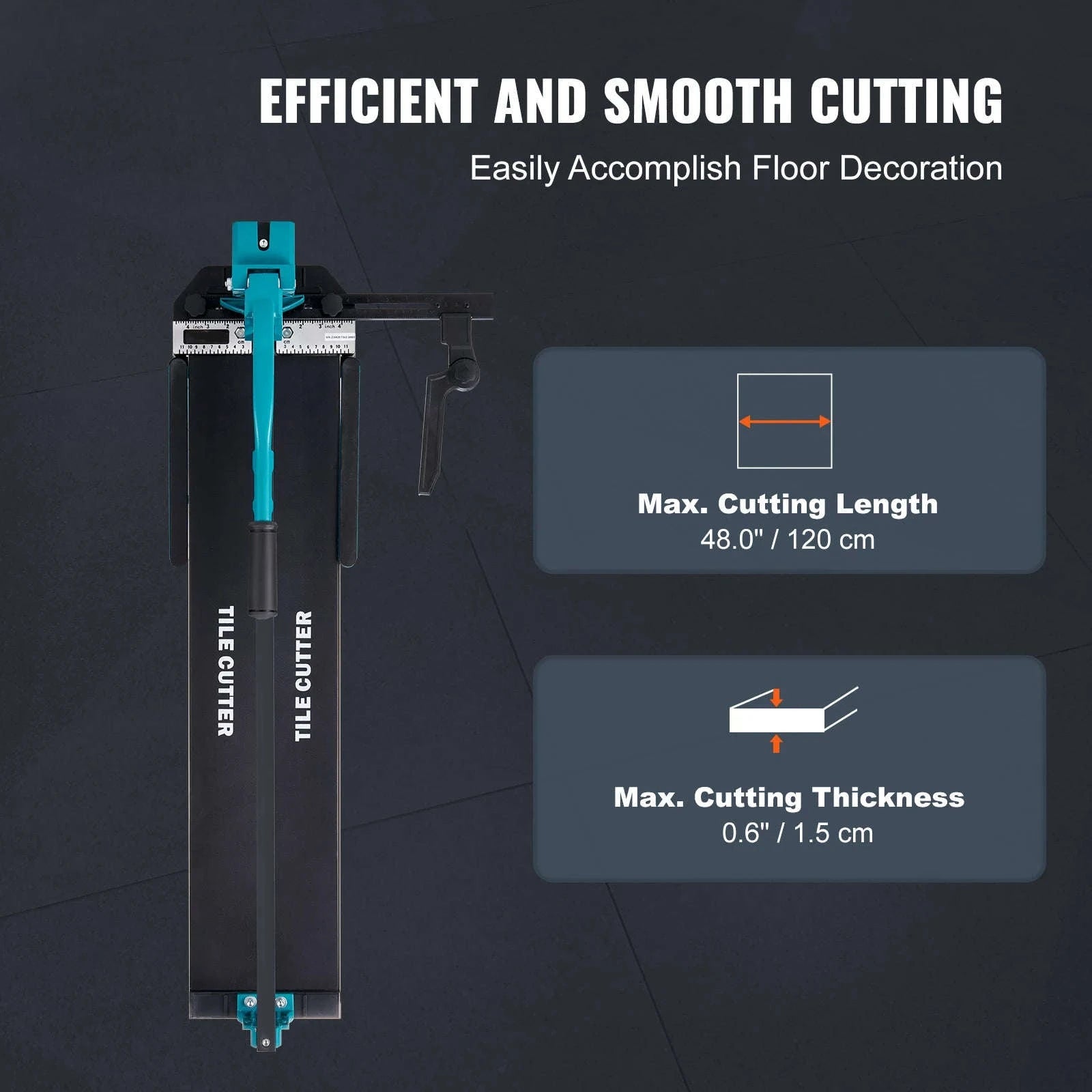 Manual Tile Cutter with Laser Positioning and Support Feet-france