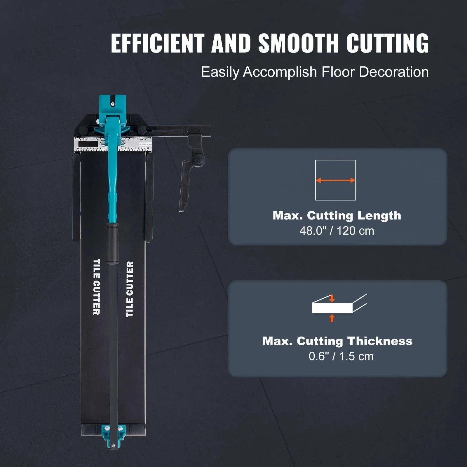 Manual Tile Cutter with Laser Positioning and Support Feet-france