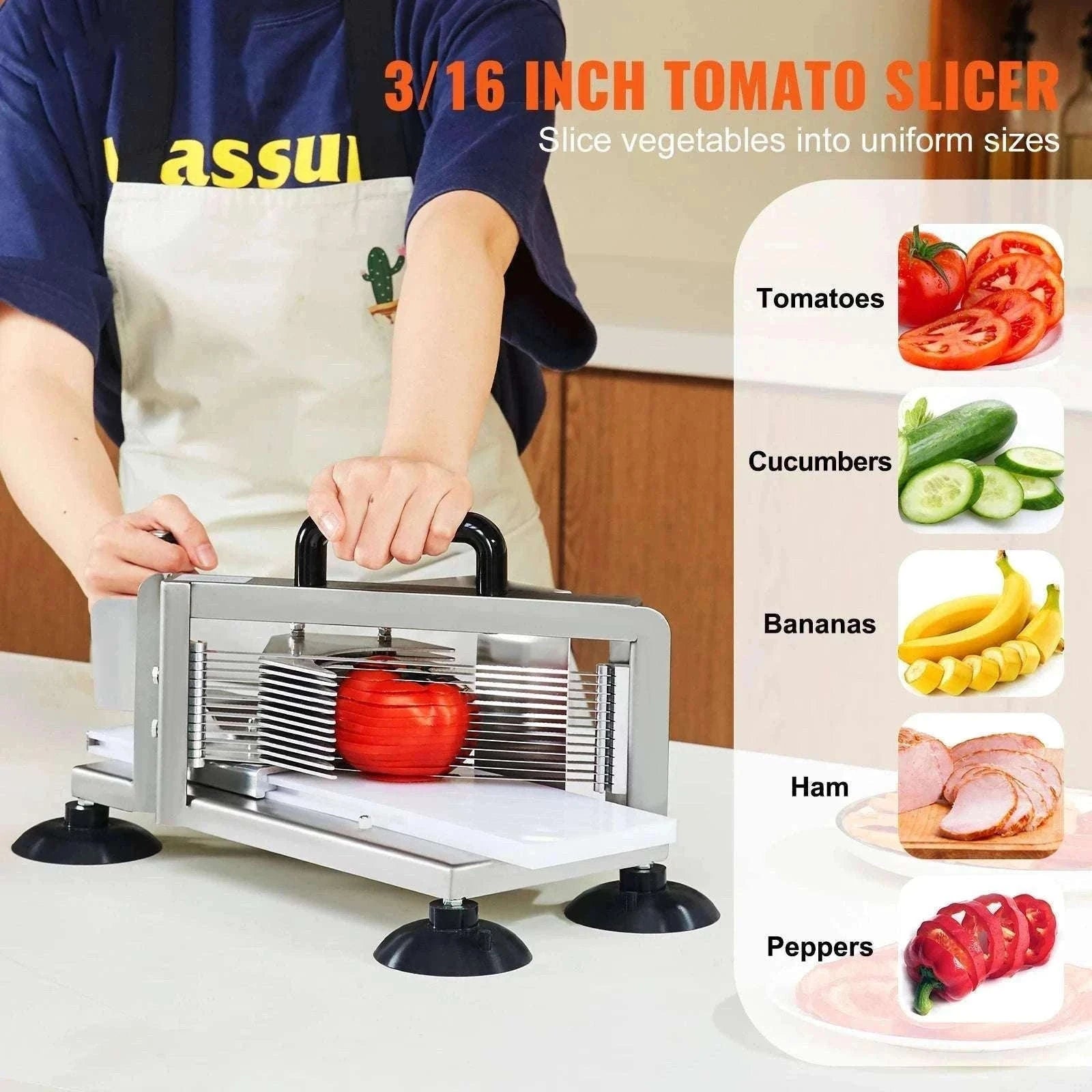 Manual Tomato Slicer with 3/16" Blades Stainless Steel Cutter-spain