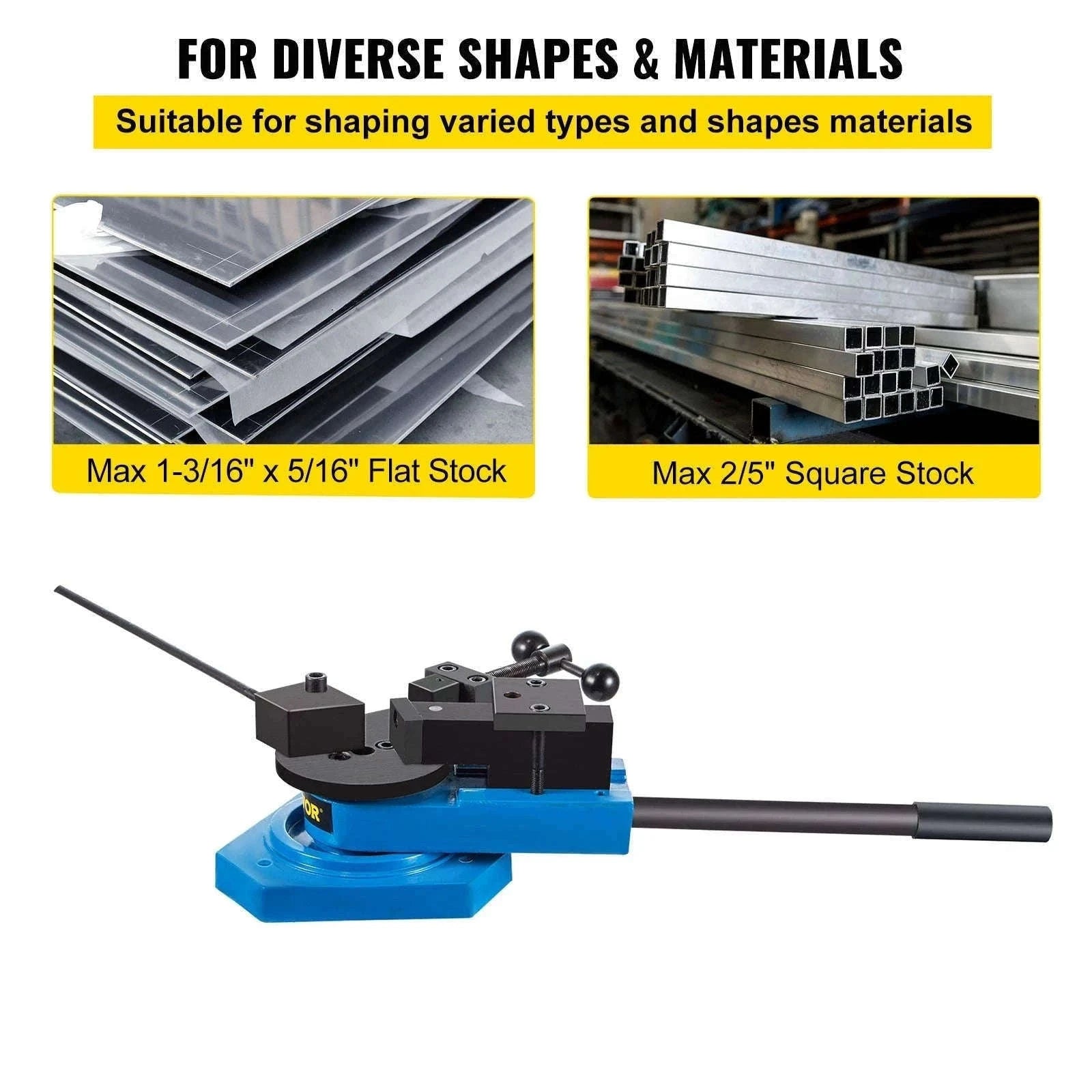 Manual Universal Metal Bender SBG-40 for Steel, Flat, Round & Square Bar-CZECH REPUBLIC