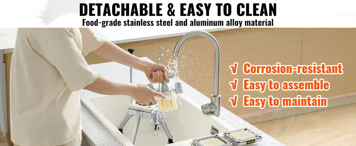 Manual Vegetable Chopper with 4 Blades and Stable Base-United States