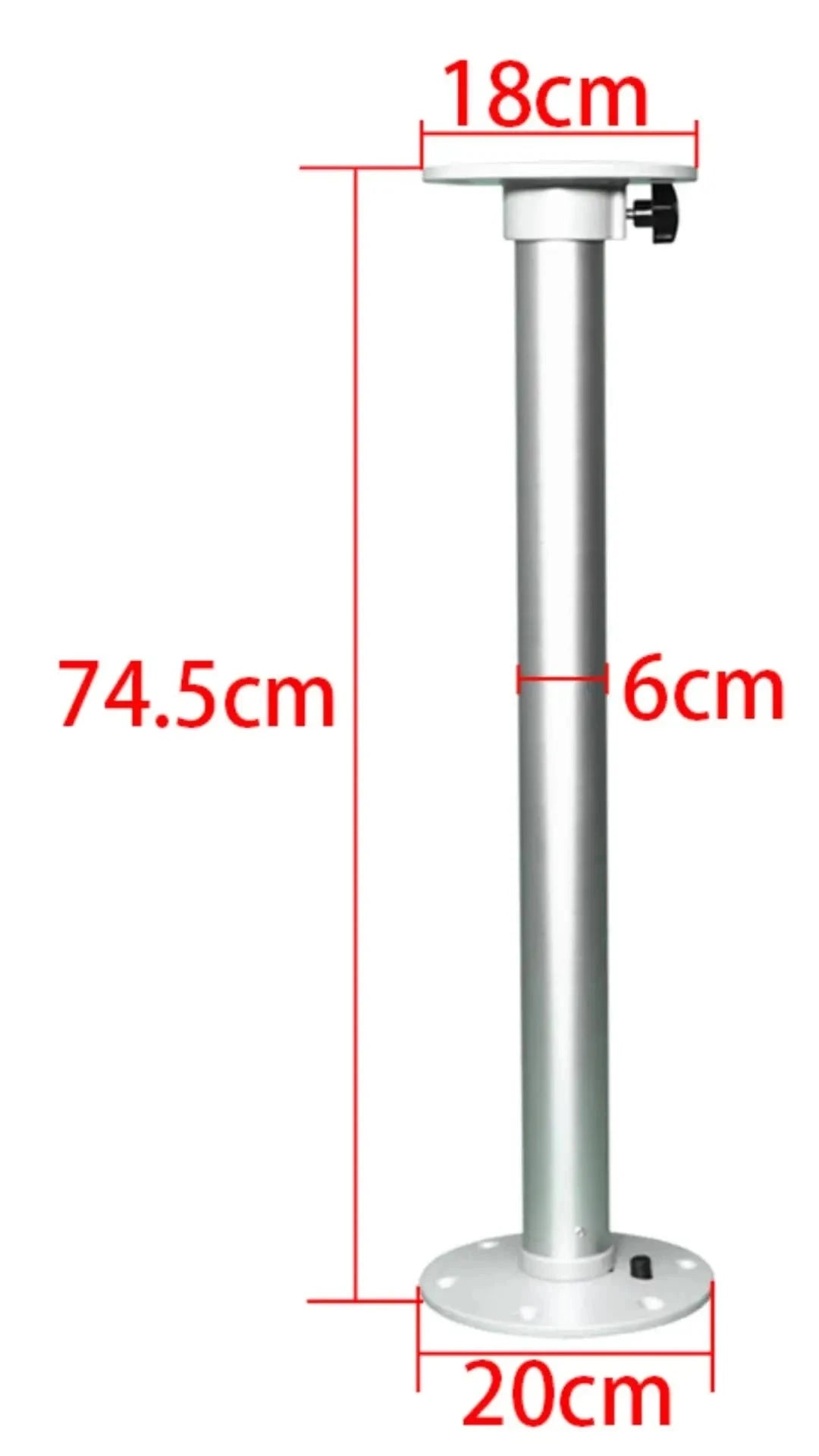 Manufacturers' Select RV or Boat Table Leg System. SurFit Leg Sets, Silver, Surface Mount with Aluminum Floor and Table Bases-74.5CM-29.33inch / United States