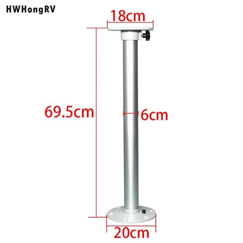 Manufacturers' Select RV or Boat Table Leg System. SurFit Leg Sets, Silver, Surface Mount with Aluminum Floor and Table Bases-74.5CM-29.33inch / United States
