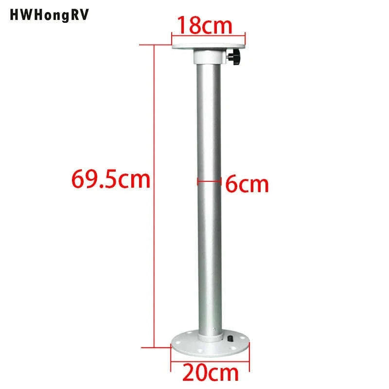 Manufacturers' Select RV or Boat Table Leg System. SurFit Leg Sets, Silver, Surface Mount with Aluminum Floor and Table Bases-74.5CM-29.33inch / United States