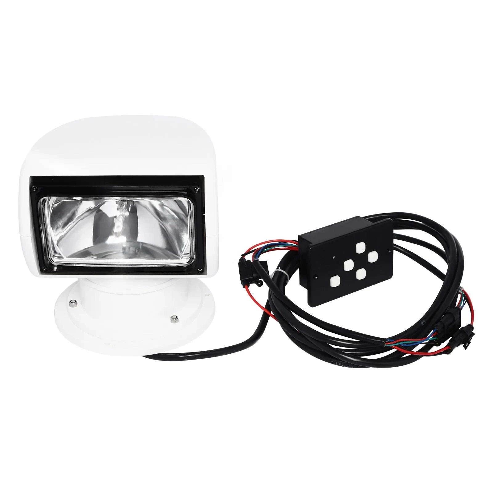 Marine Searchlight Remote Control 12V 100W Waterproof White 360 Rotatable-United States
