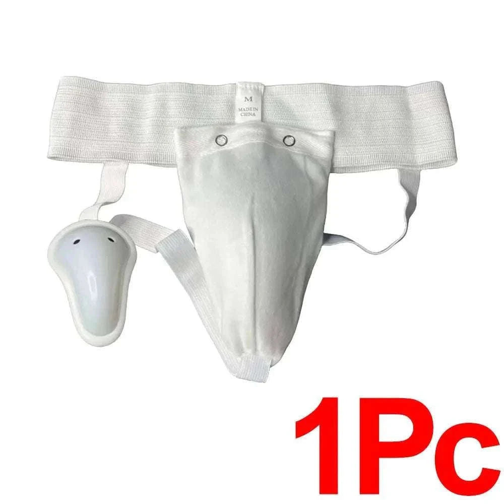 Martial Arts Groin Guard Protective Cup for Training-White-1Pc / XS / China Mainland