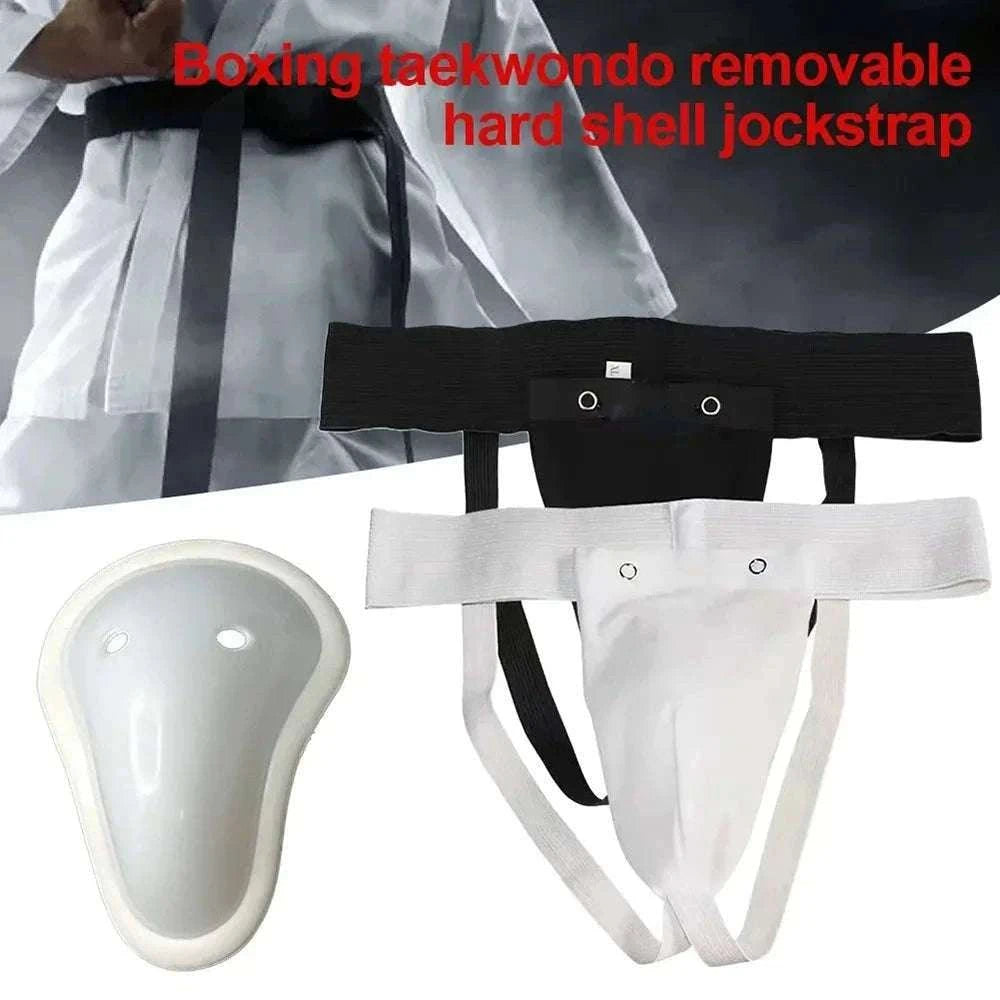 Martial Arts Groin Guard Protective Cup for Training-White-1Pc / XS / China Mainland