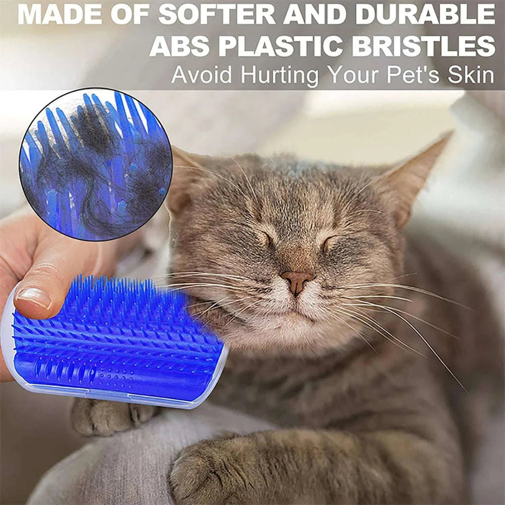 Massage Cat Corner Brush for Easy Self-Grooming-GRAY