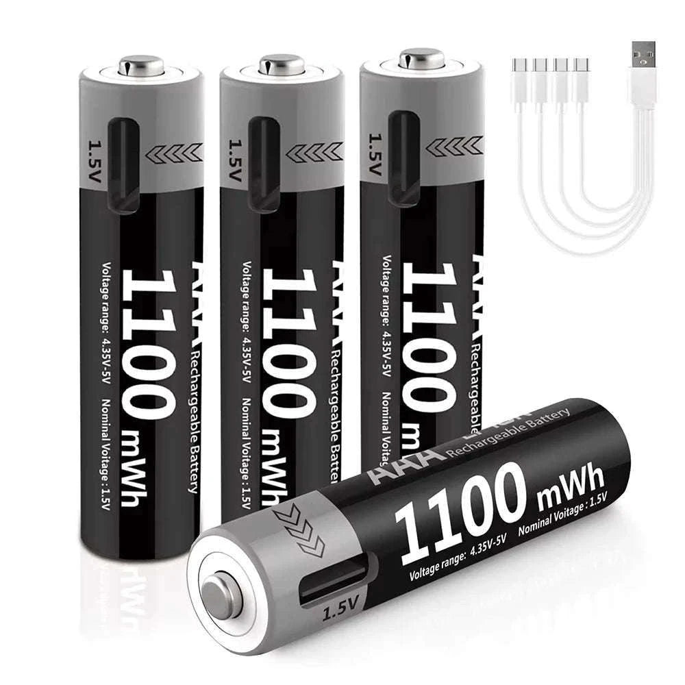 MATOV USB Rechargeable AA & AAA Li-ion Batteries-USB AA 3400mWh 2PC / 1.5V