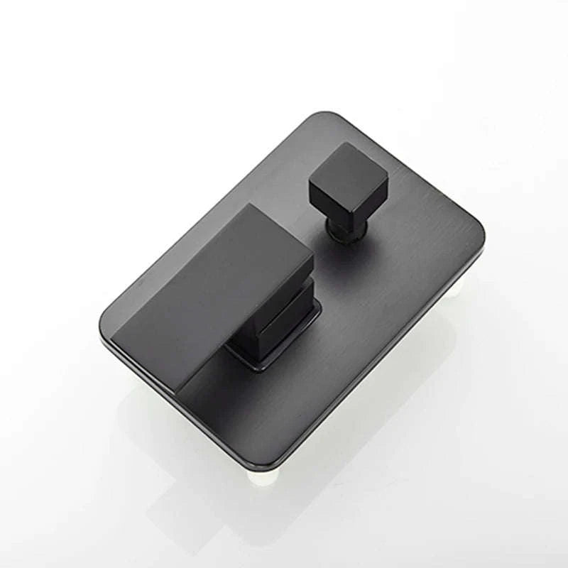 Matte Black Wall Mount Bathroom Shower Faucet-8 inch type A / United States