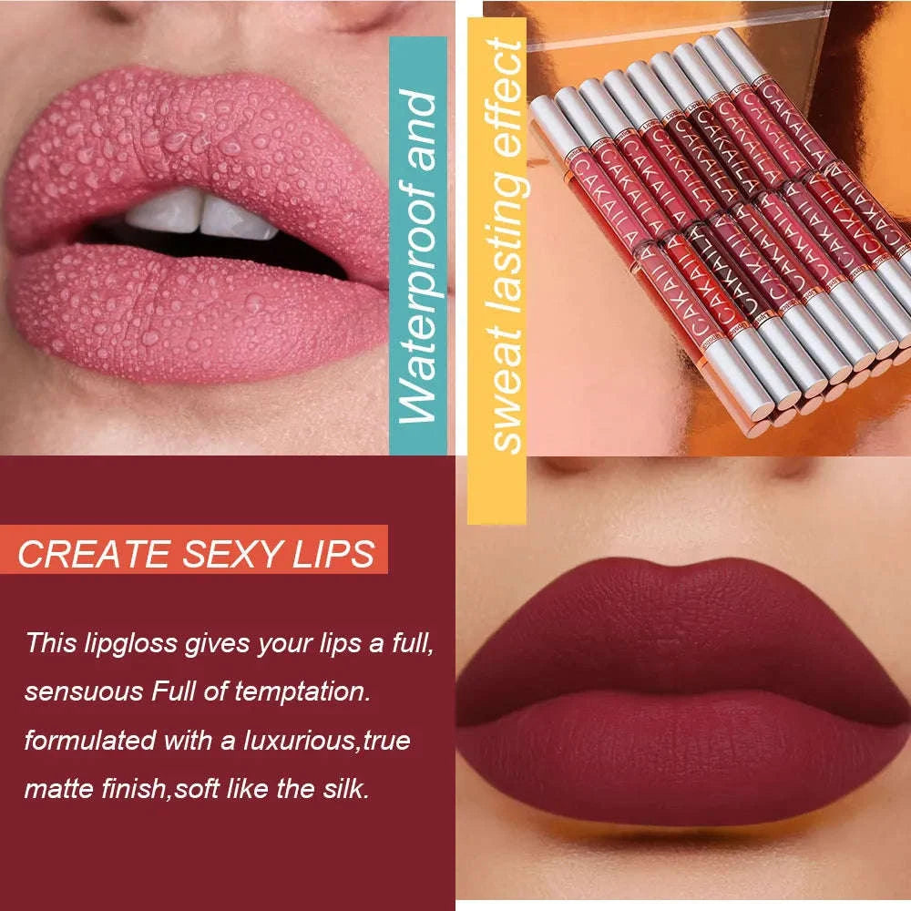 Matte Liquid Lipstick Set – 10pc Waterproof Velvet Lip Colors-02 / United States