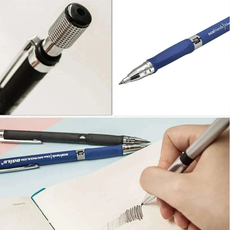 Mechanical Pencil Set 2.0mm with 2B Lead Refills-3pcs pens set B
