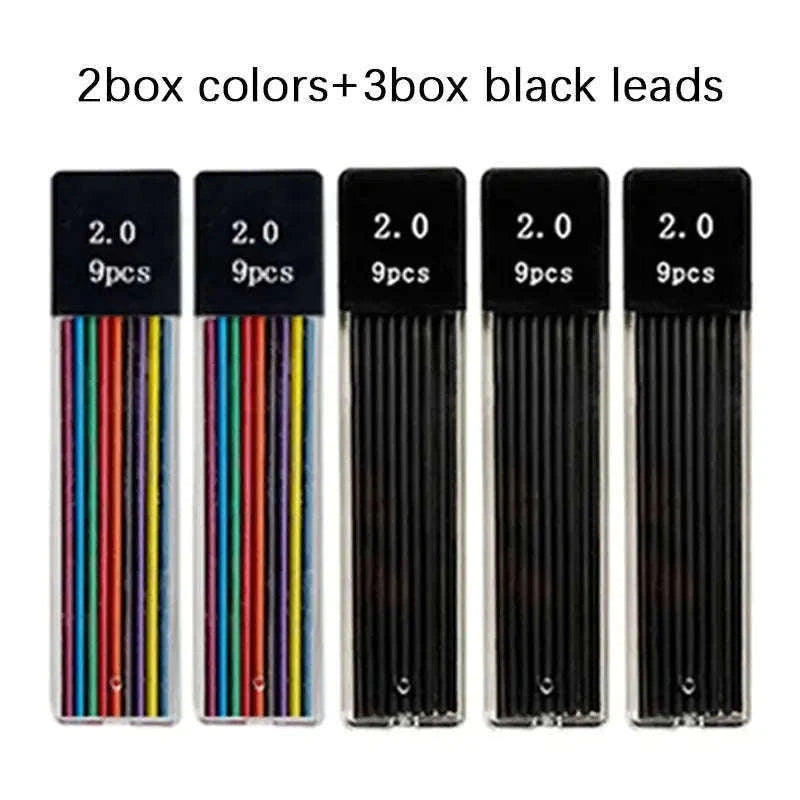 Mechanical Pencil Set 2.0mm with 2B Lead Refills-3pcs pens set B