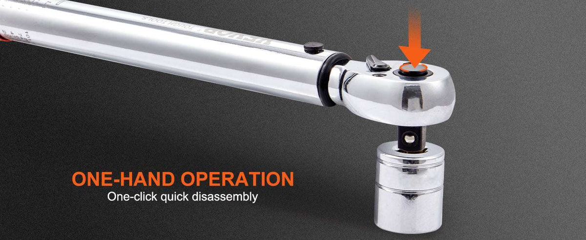 Mechanical Torque Wrench Set 1/4 3/8 1/2 Drive ±3% Precision-23.8cm 20-200ft.lb / spain