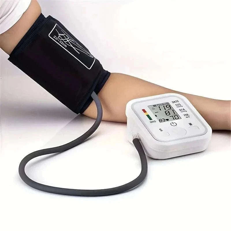 Medical Arm Blood Pressure Monitor with Digital Gauge-White