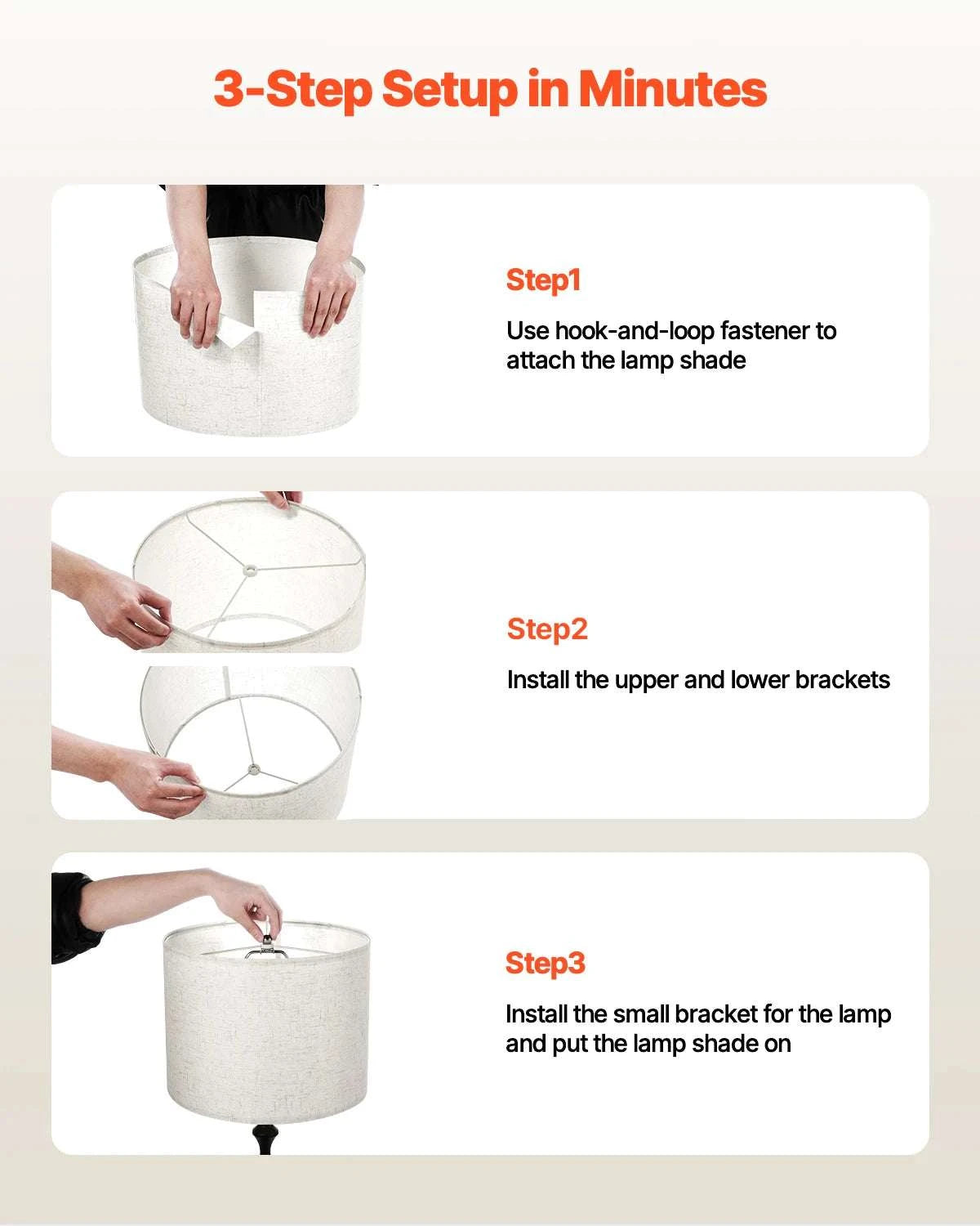 Medium Linen Drum Lamp Shade Replacement for Table Floor Lamps-2PCs White 16x12in / spain