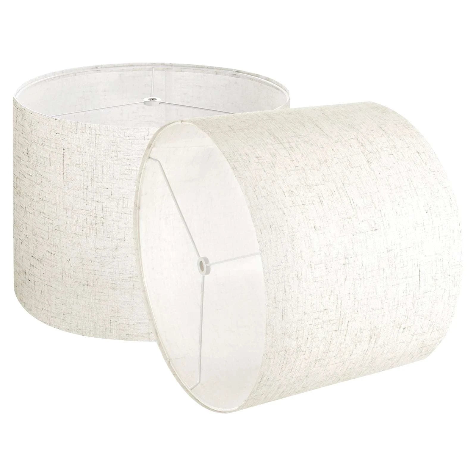 Medium Linen Drum Lamp Shade Replacement for Table Floor Lamps-2PCs White 16x12in / spain