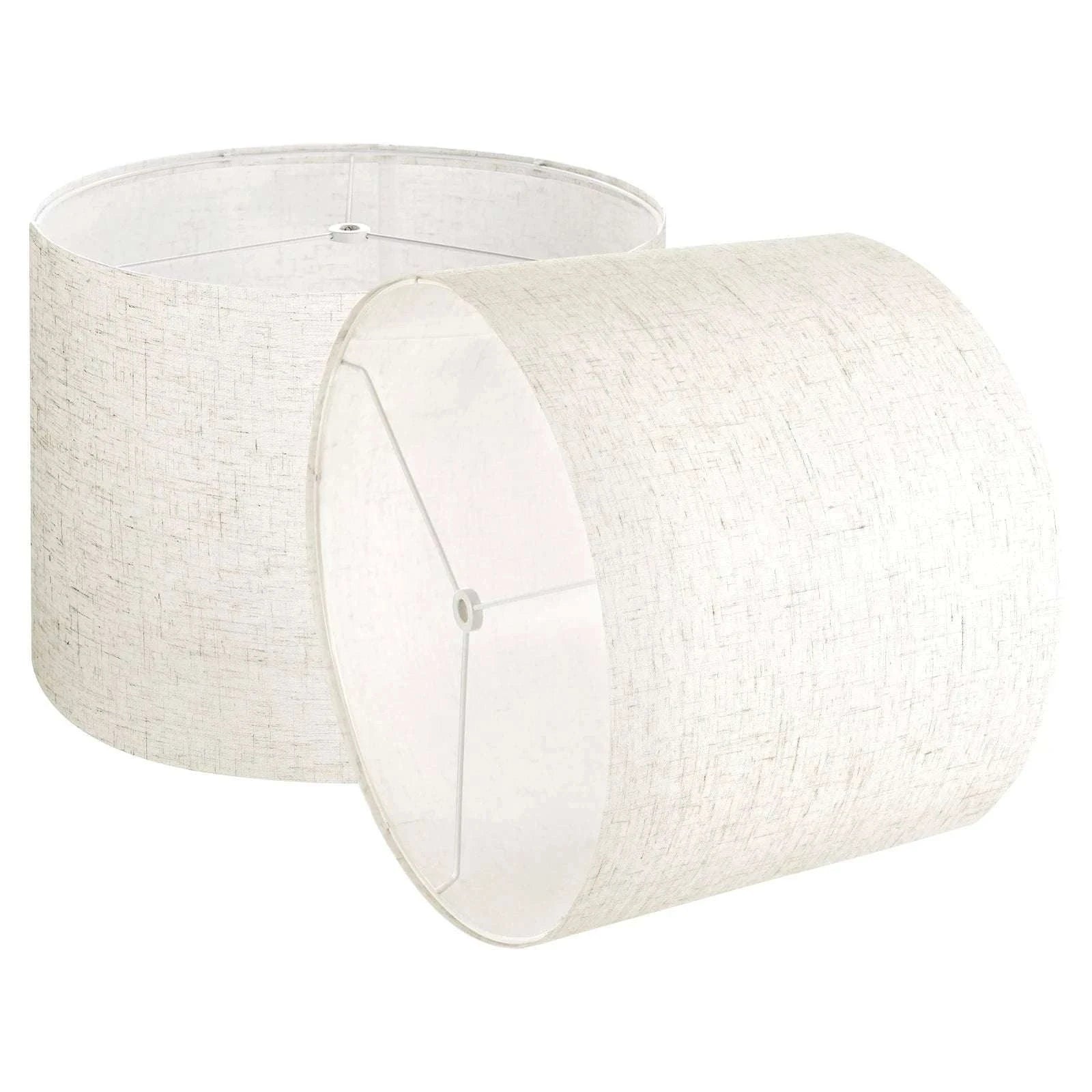 Medium Linen Drum Lamp Shade Replacement for Table Floor Lamps-2PCs White 16x12in / spain