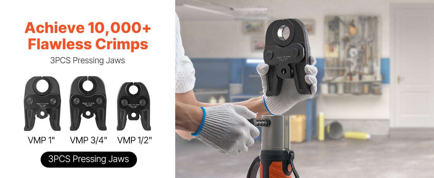 MegaPress Pressing Jaws Set 1/2", 3/4", 1" for Carbon Steel Pipes-3 PCS / United States