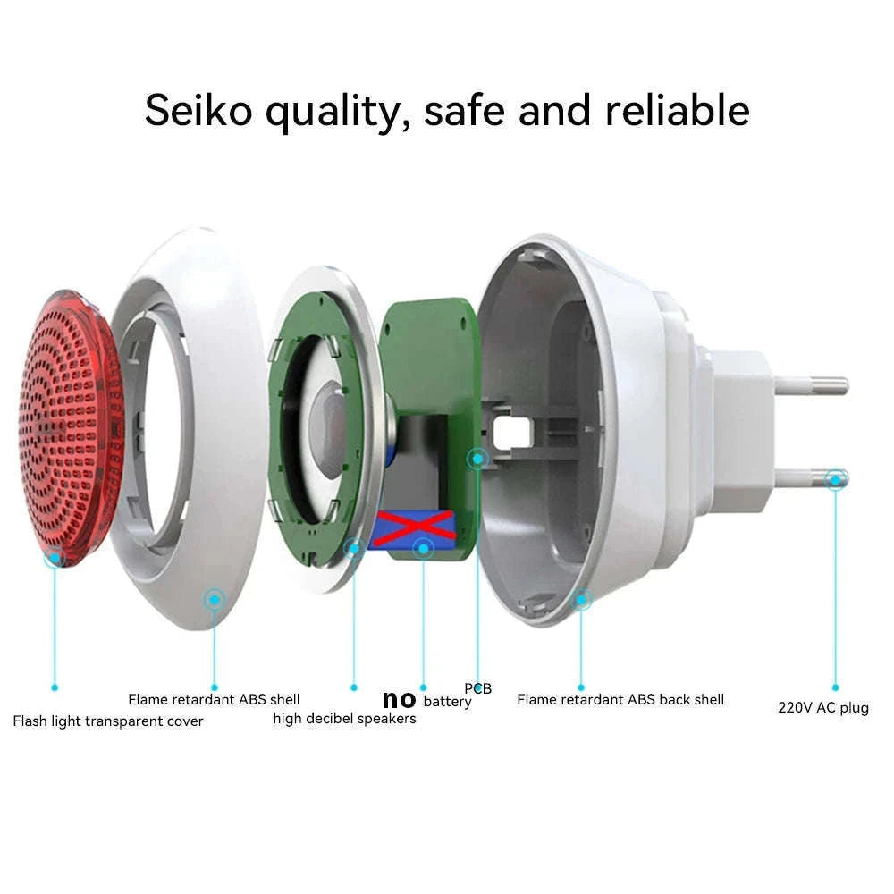 Meian Tuya ZigBee 100dB Wireless Smart Siren Alarm-AU Plug