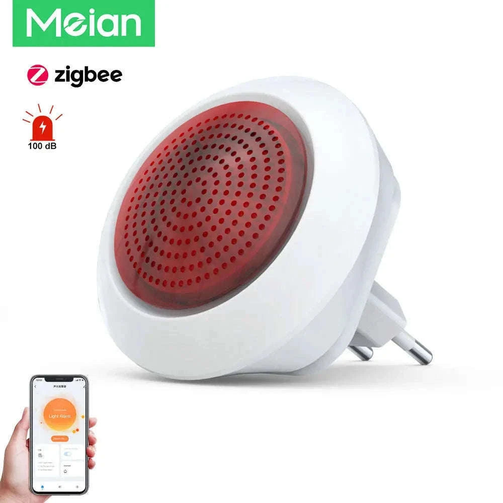 Meian Tuya ZigBee 100dB Wireless Smart Siren Alarm-AU Plug