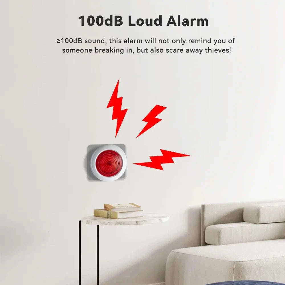 Meian Tuya ZigBee 100dB Wireless Smart Siren Alarm-AU Plug