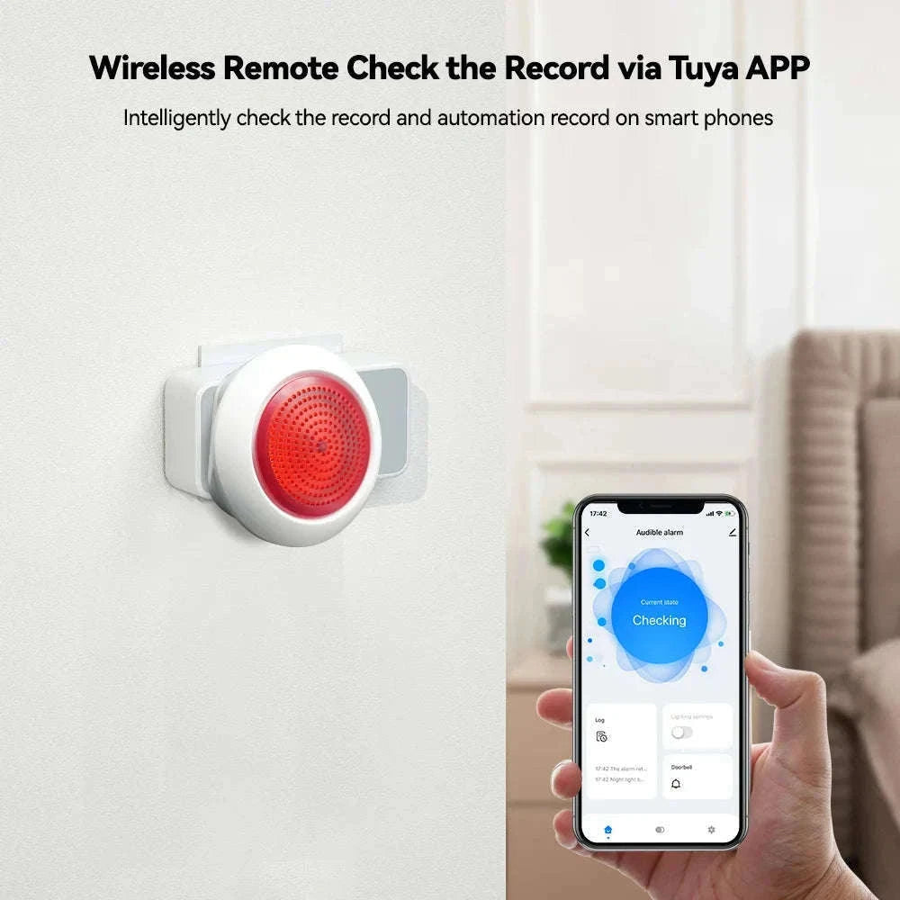 Meian Tuya ZigBee 100dB Wireless Smart Siren Alarm-AU Plug