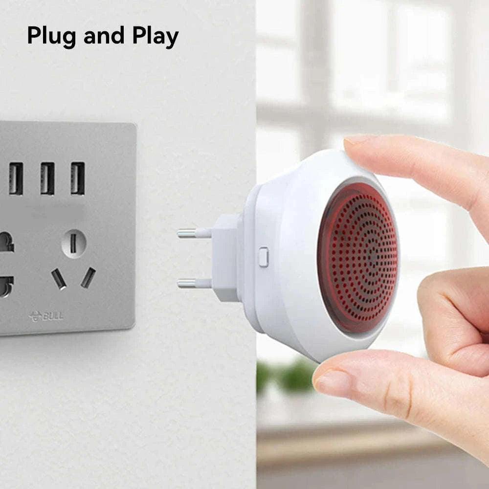 Meian Tuya ZigBee 100dB Wireless Smart Siren Alarm-AU Plug