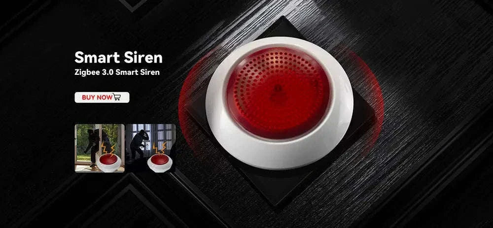 Meian Tuya ZigBee 100dB Wireless Smart Siren Alarm-AU Plug