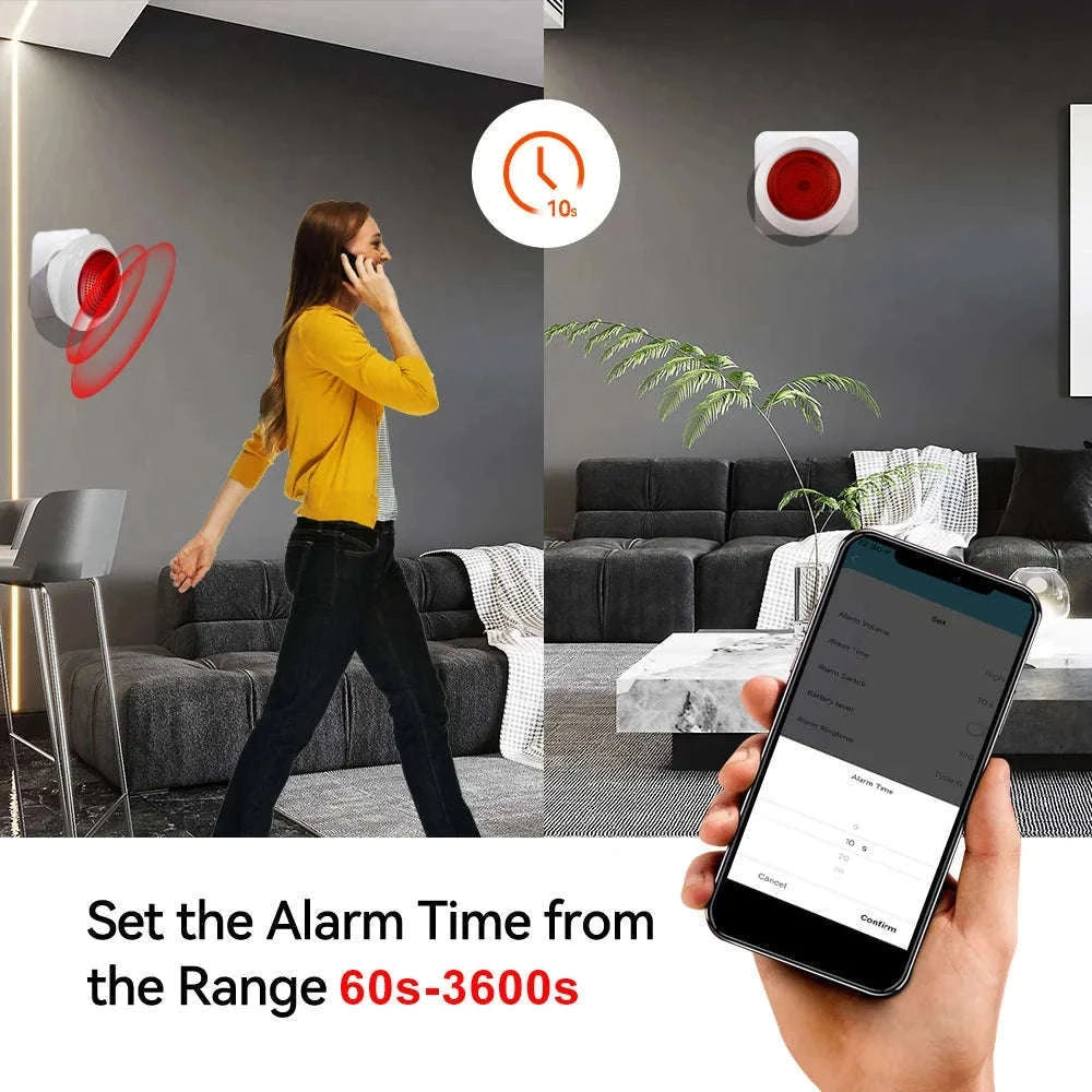 Meian Tuya ZigBee 100dB Wireless Smart Siren Alarm-AU Plug