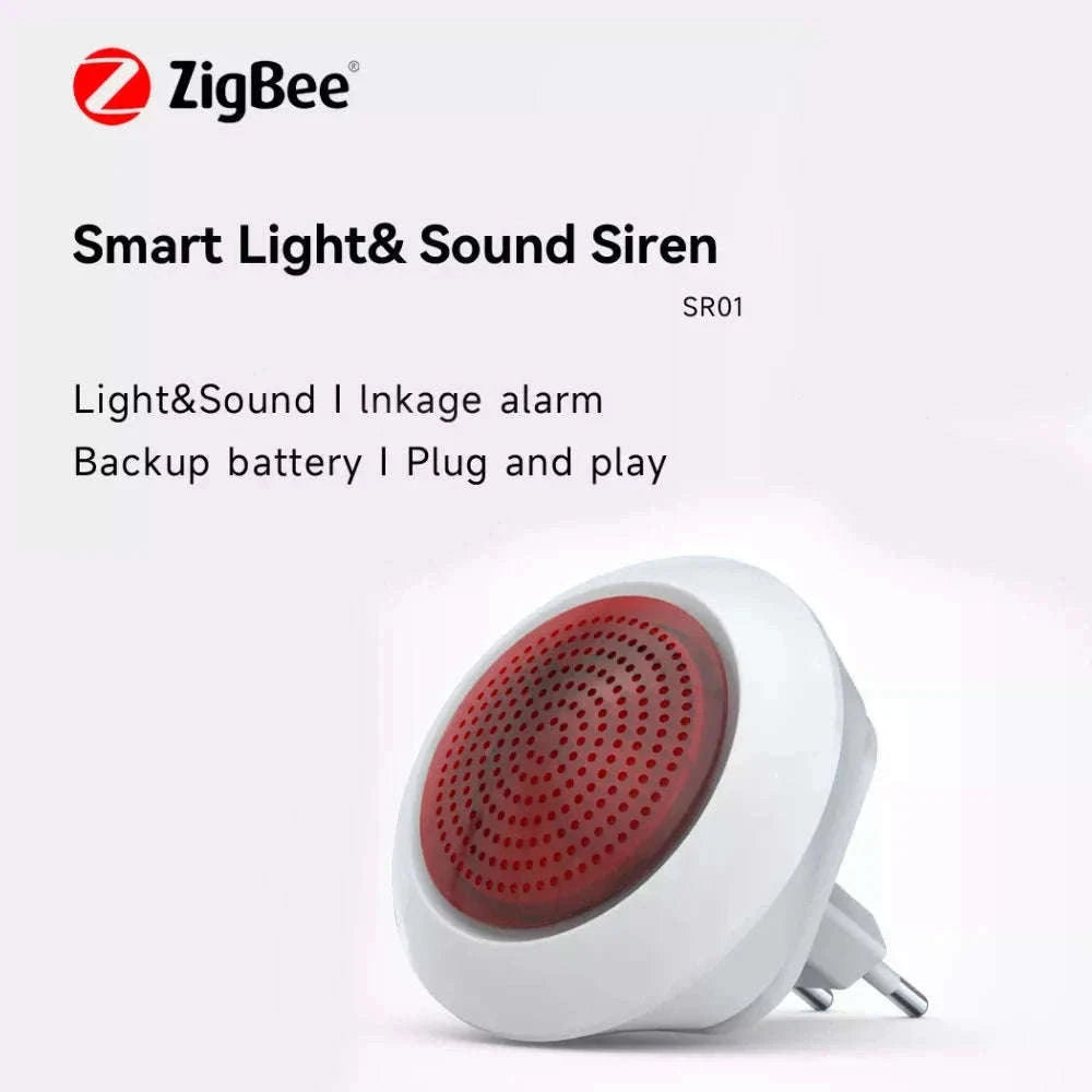 Meian Tuya ZigBee 100dB Wireless Smart Siren Alarm-AU Plug
