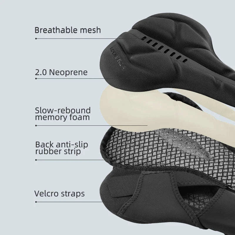 Memory Foam Bicycle Seat Cover Breathable Anti-Slip Saddle Cushion-LF0278