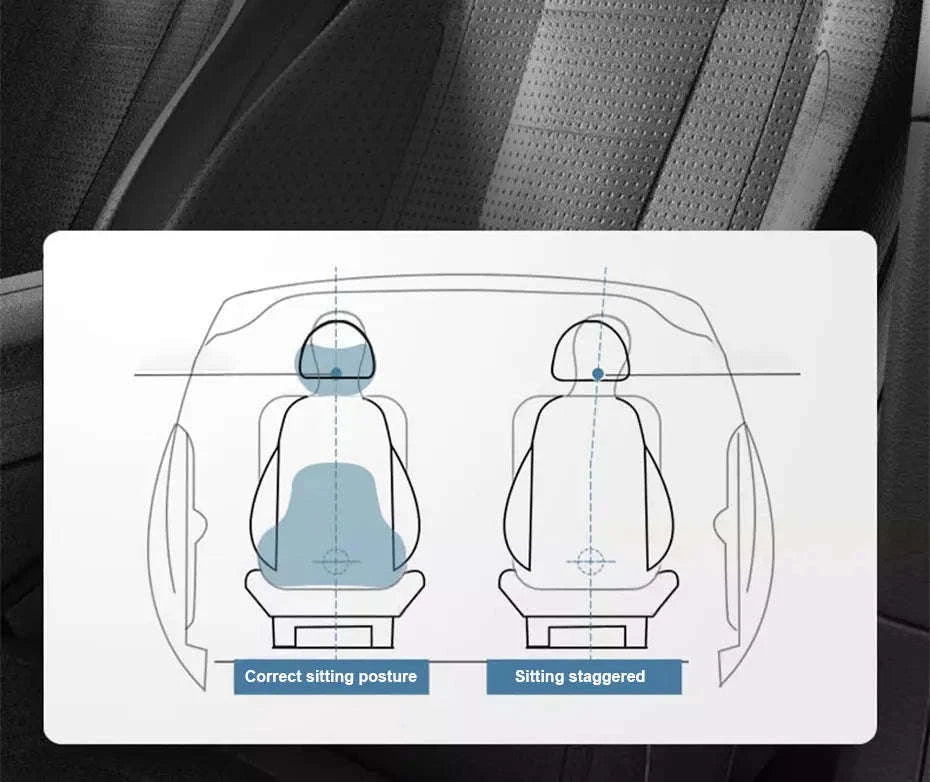 Memory Foam Car Neck and Lumbar Support Cushion-Gray Neck 1pc