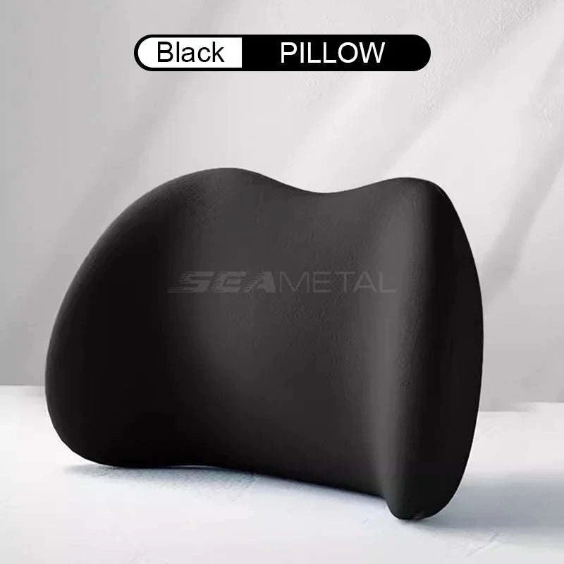 Memory Foam Car Neck and Lumbar Support Cushion-Gray Neck 1pc