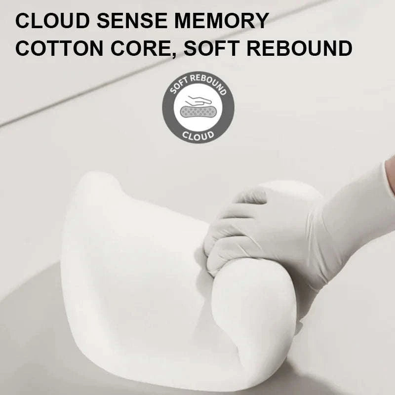 Memory Foam Car Neck and Lumbar Support Cushion-Gray Neck 1pc