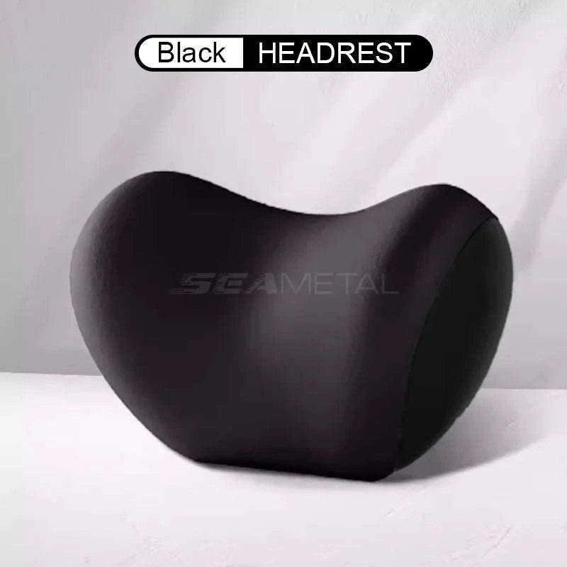 Memory Foam Car Neck and Lumbar Support Cushion-Gray Neck 1pc