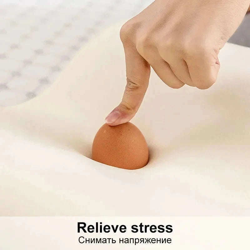 Memory Foam Maternity Pillow for Neck Support-Hexagon White / 50x30x10cm