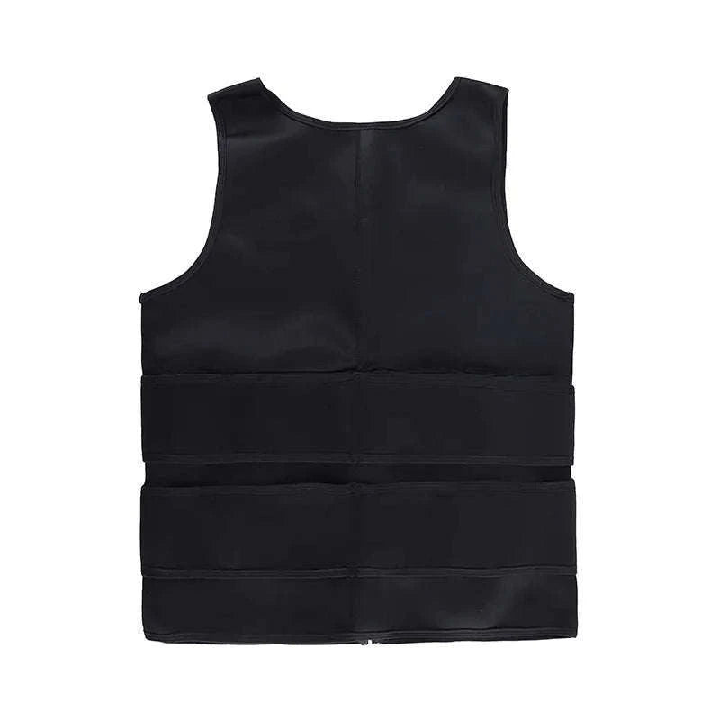 Men Body Shaper Waist Trainer Vest Slimming Compression Shirt-M / Gray