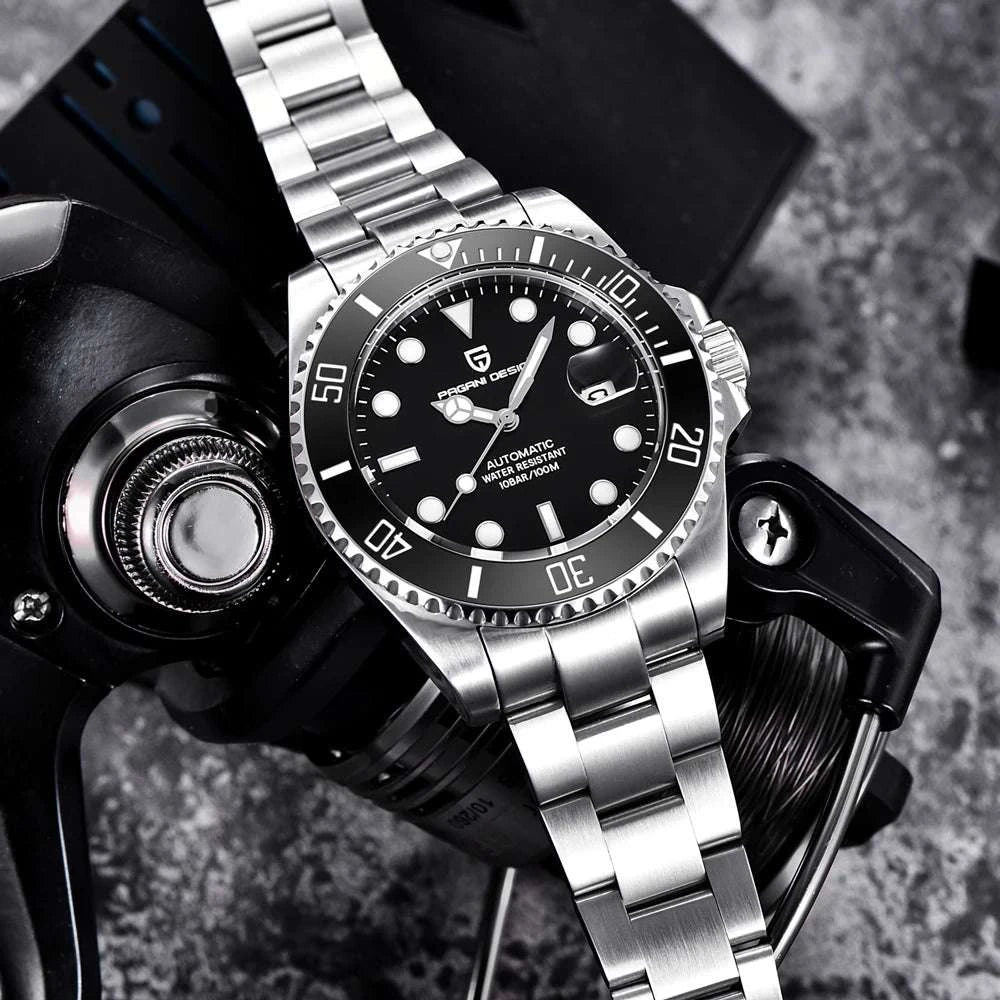 Men’s Automatic Mechanical Watch Sapphire Steel 10Bar Waterproof-