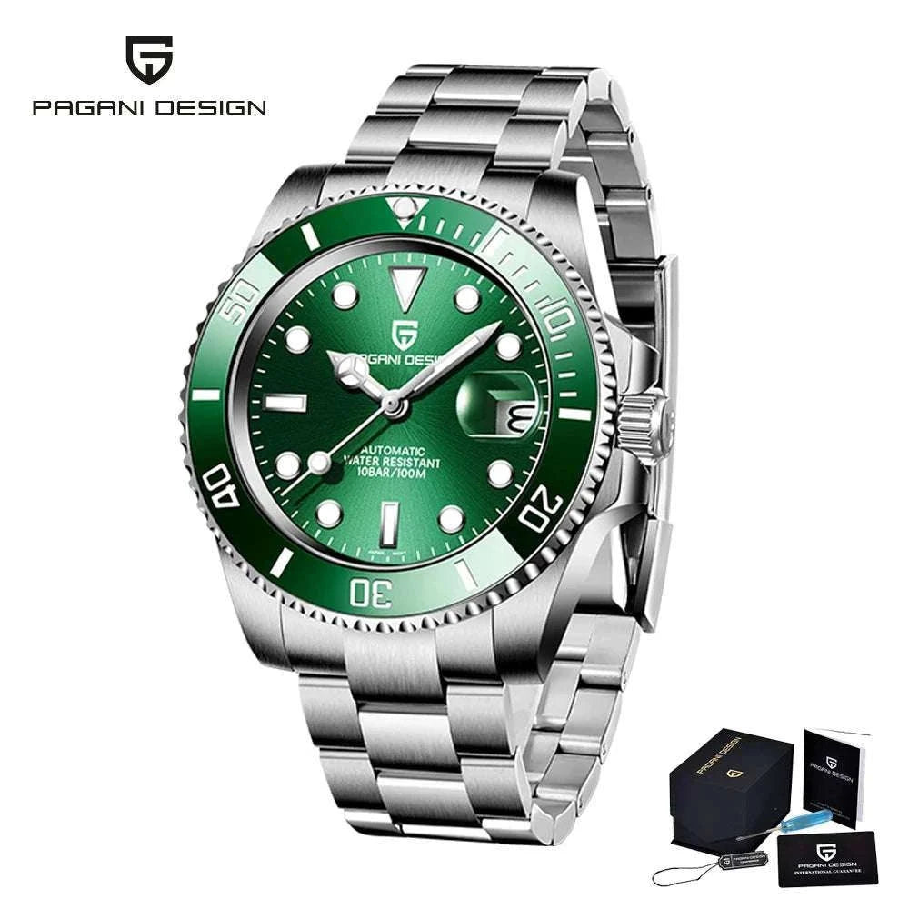 Men’s Automatic Mechanical Watch Stainless Steel 100M Waterproof-Black / MIYOTA 8215 / United States