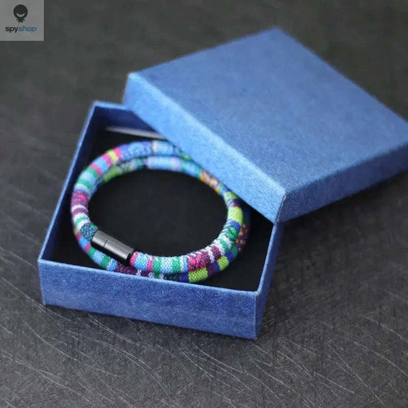 Men’s Bohemia Rope Bracelet – Magnetic Clasp, Outdoor Style, All‑Day Comfort-baby blue / XL 21.5cm 8.5Inch