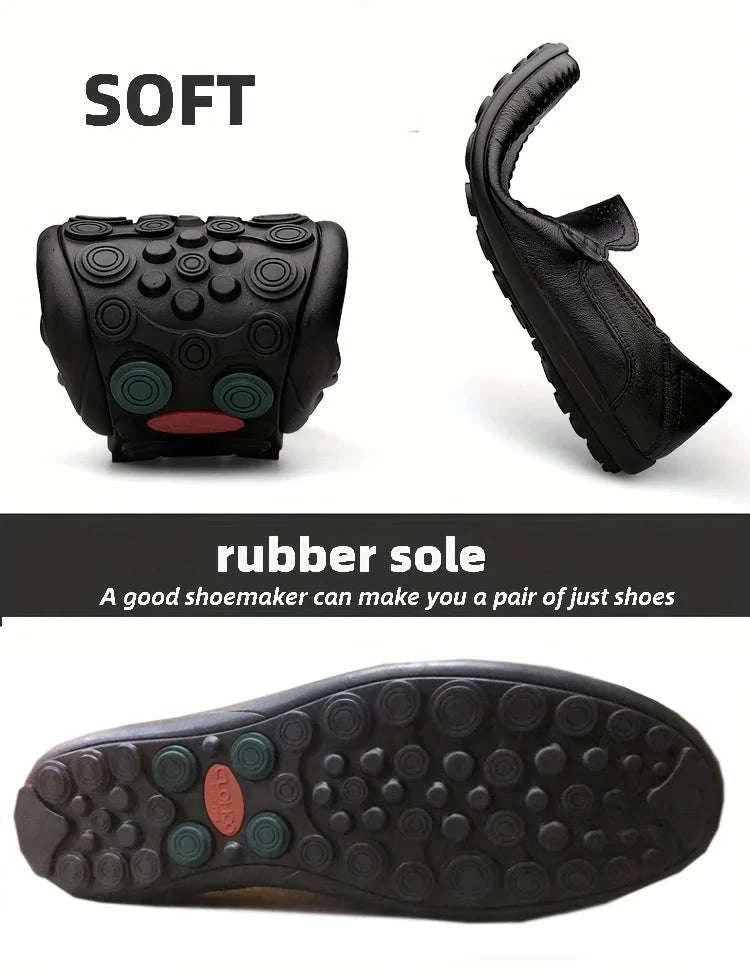 Men's Business Casual Leather Loafers-Brown / 47