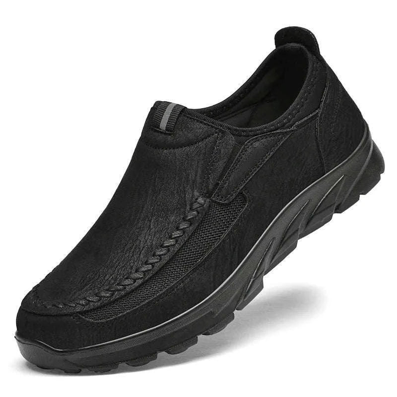 Men's Casual Breathable Slip-On Loafers-Brown / 46
