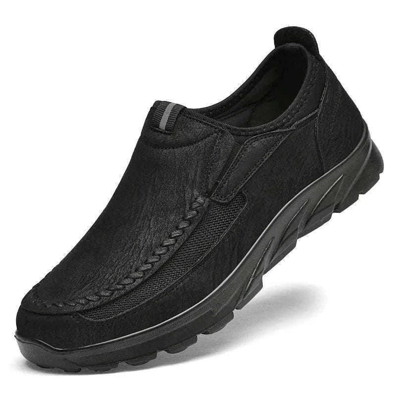 Men's Casual Breathable Slip-On Loafers-Brown / 46
