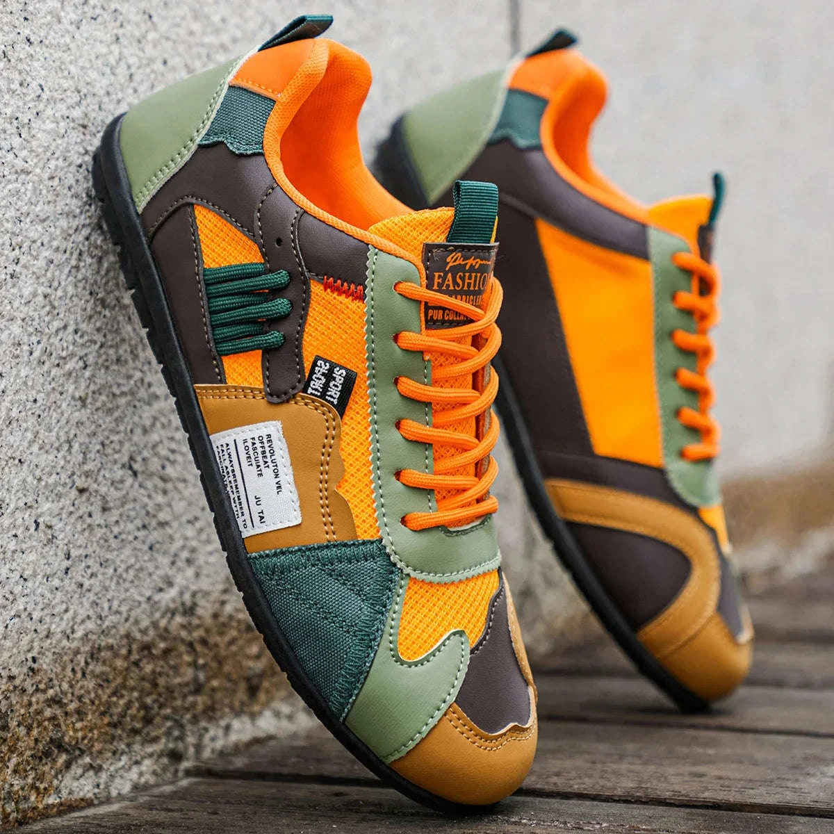 Men's Casual Sports Outdoor Hiking Shoes-Orange / 42