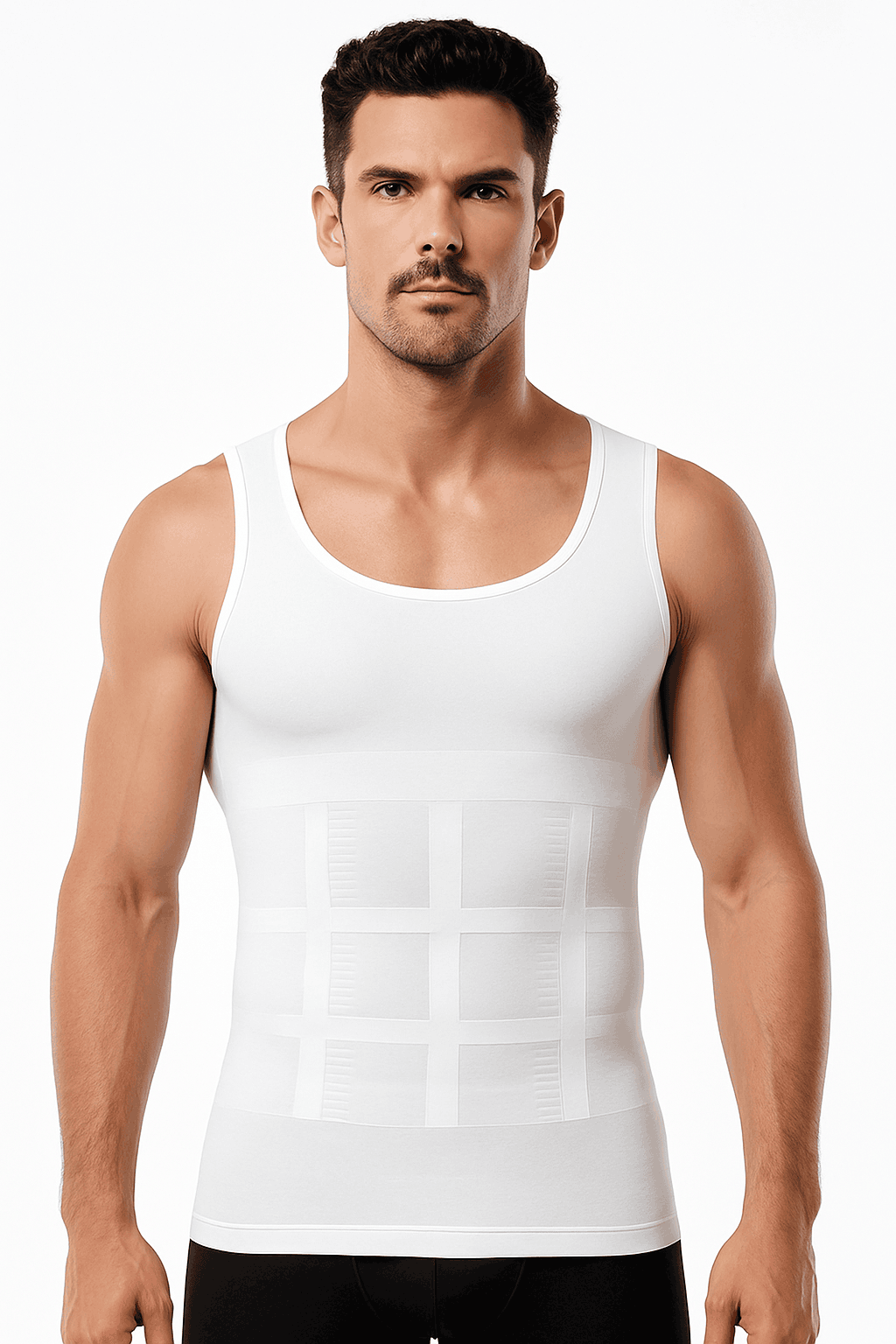 Men’s Compression Body Shaper Tank Top for a Smoother Look-black / M