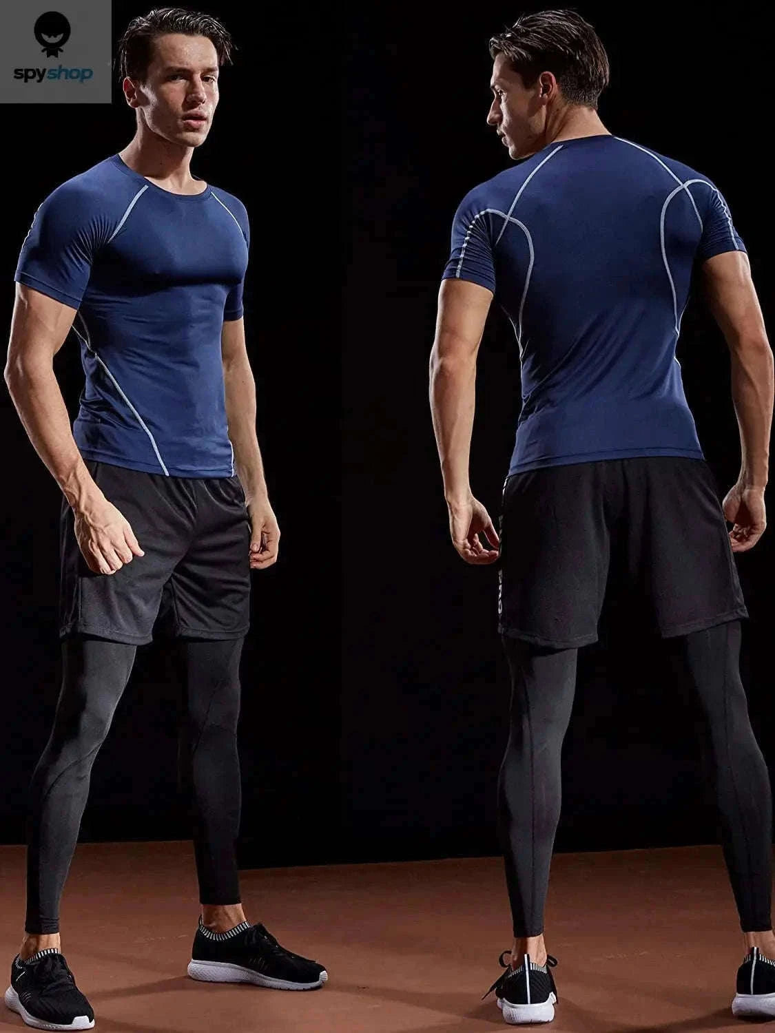Men's Compression T-Shirt for Workout Support and Comfort-Red / L(60-70kg)