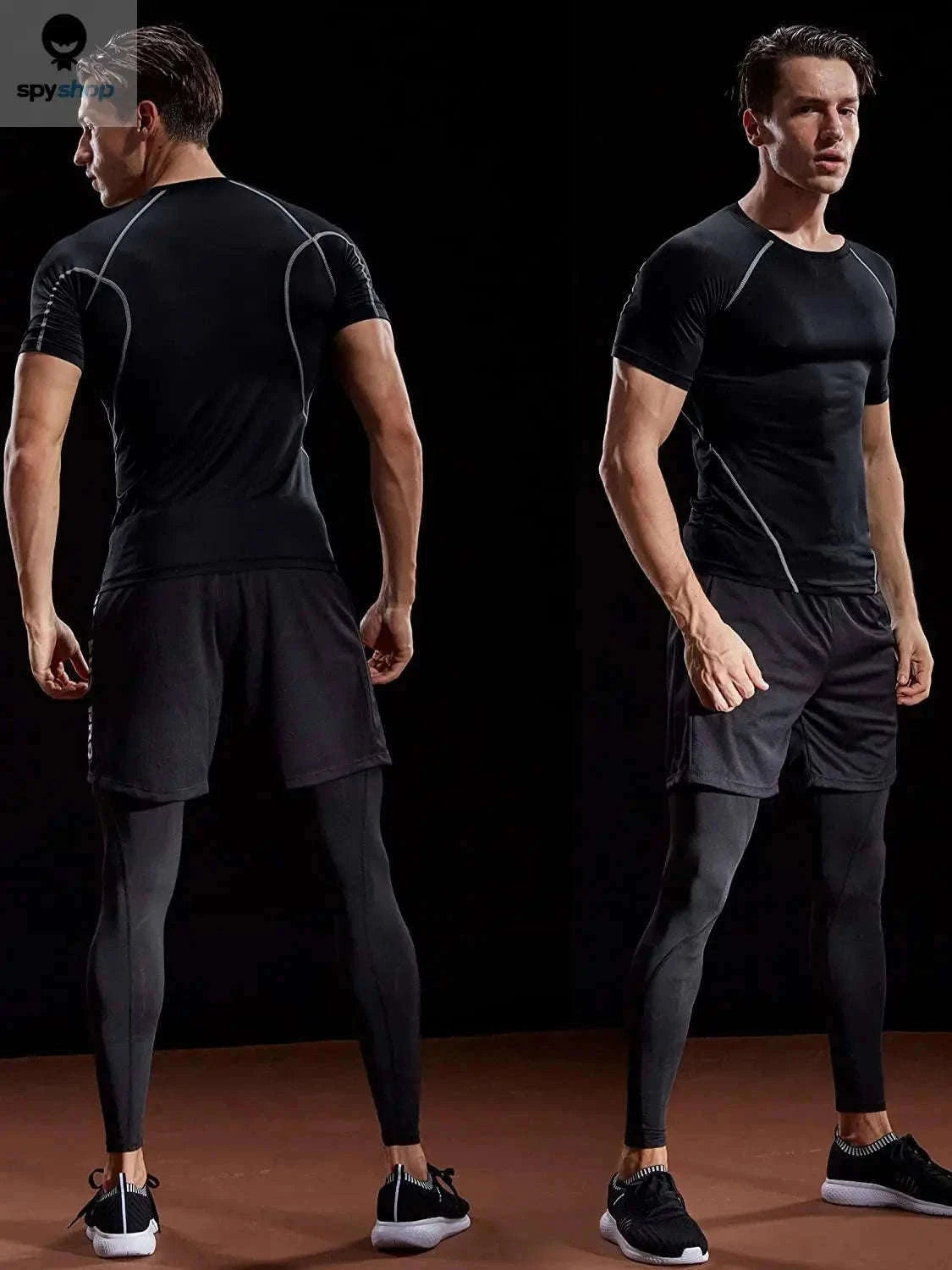 Men's Compression T-Shirt for Workout Support and Comfort-Red / L(60-70kg)